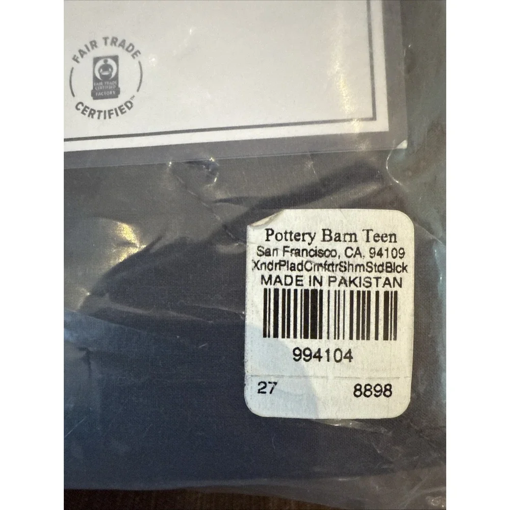 Pottery Barn Teen Xander‎ Plaid Standard Sham  Gray